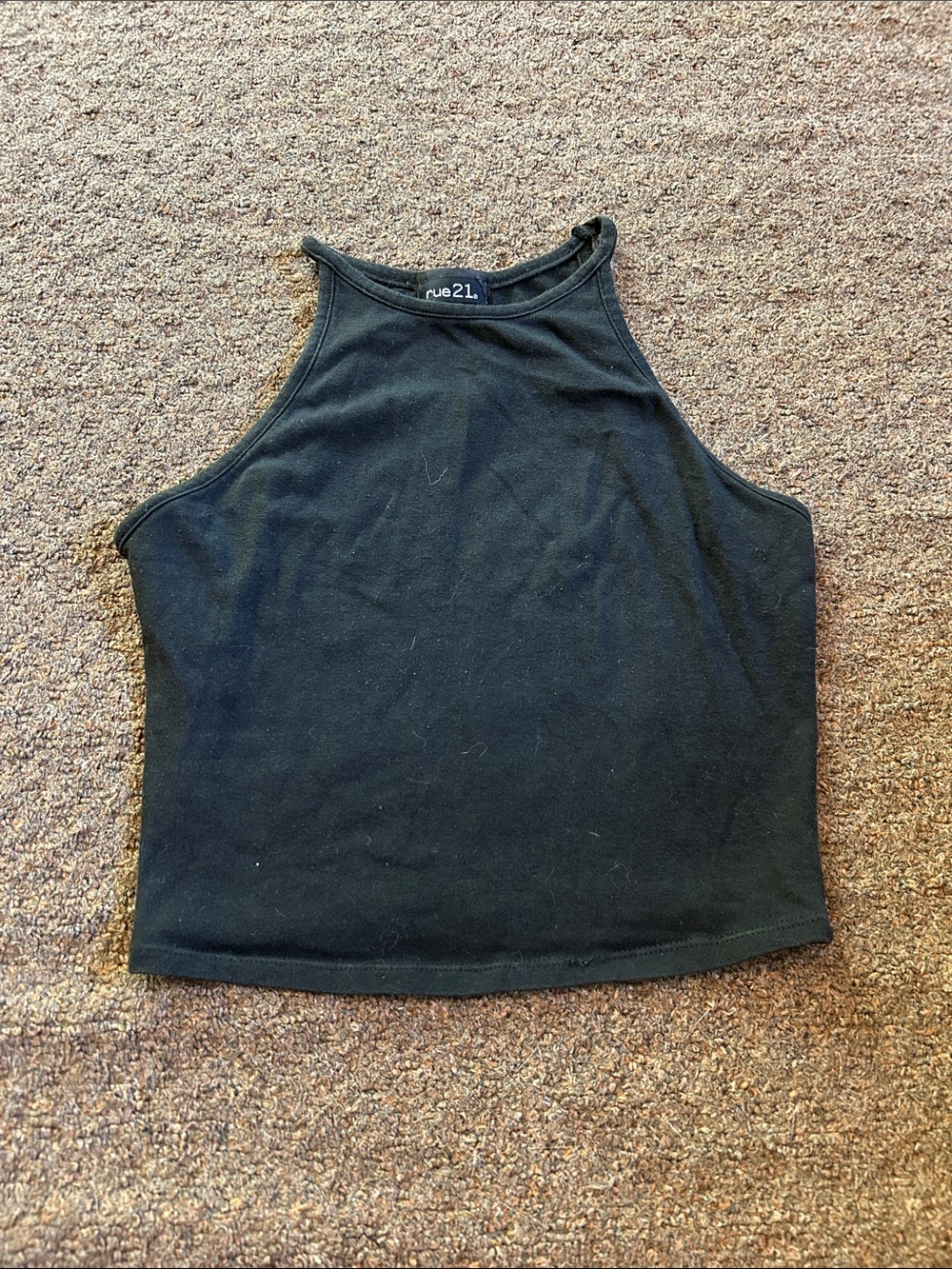 Rue21 Black High Neck Crop Tank